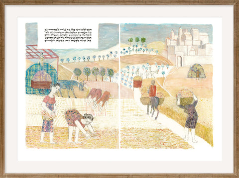 Ruth gleans in Boaz's fields - 2