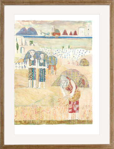 Ruth gleans in Boaz's fields - 1