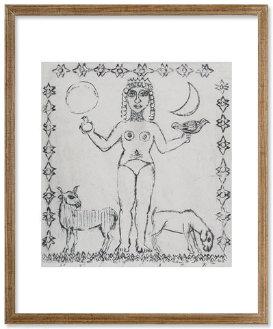 Female figurine - Preliminary drawing